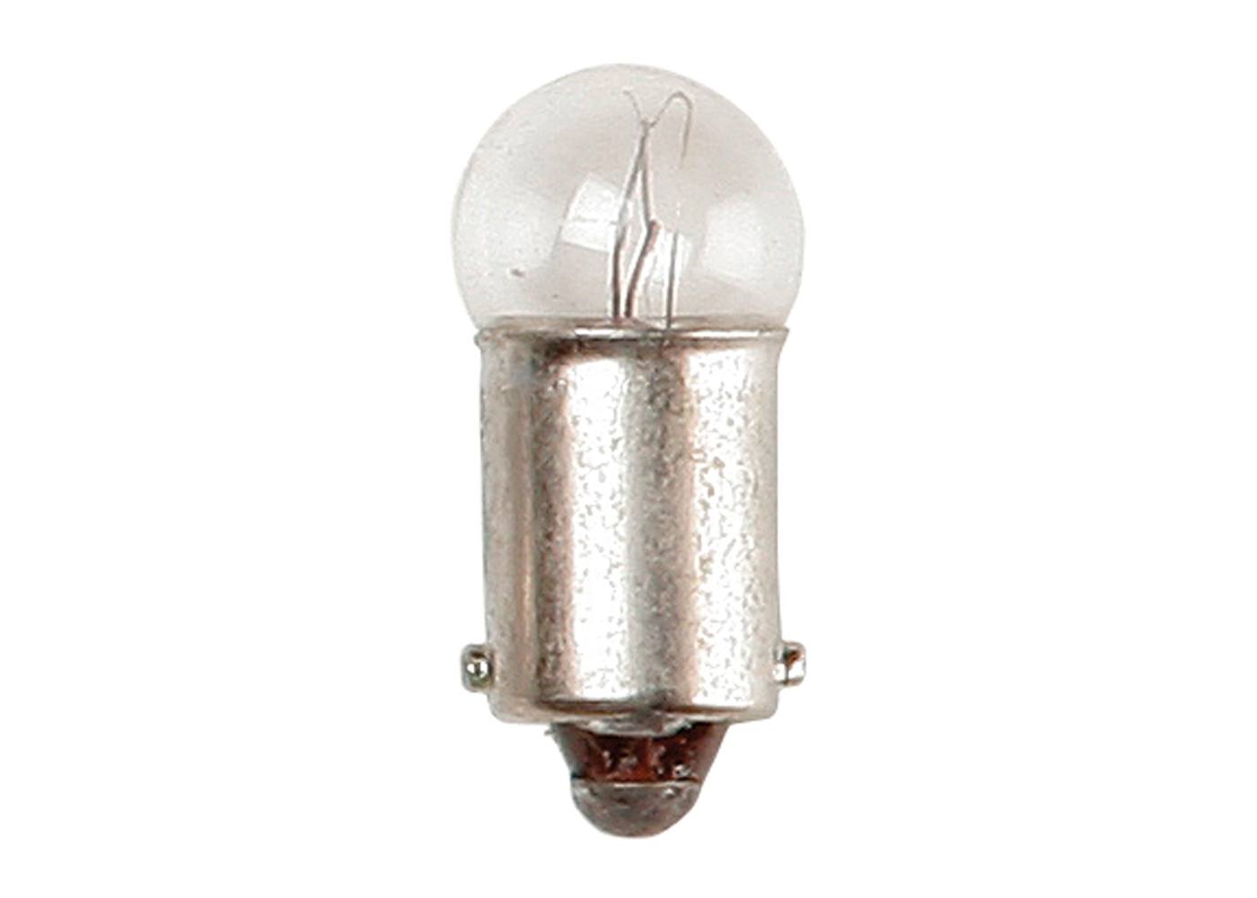 B233B: 12 Volt 4W MCC BA9S base Side bulb with 8.5mm tubular glass